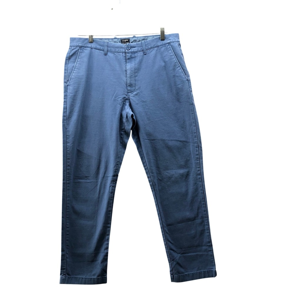J.Crew The Sutton Straight Chino Pants Mens 35x32 (31'') Light Blue Cotton